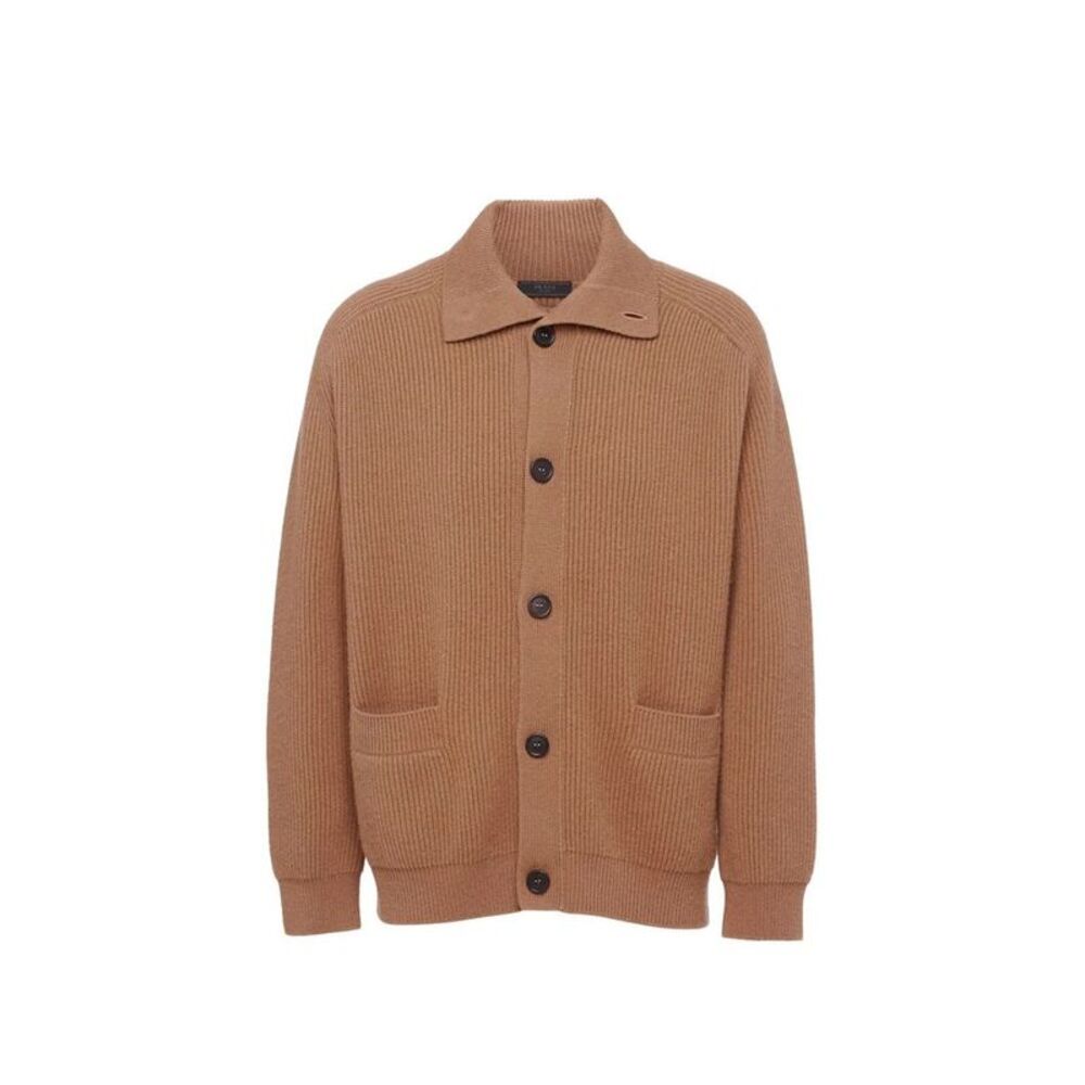 Prada Brown Cashmere Men's Cardigan